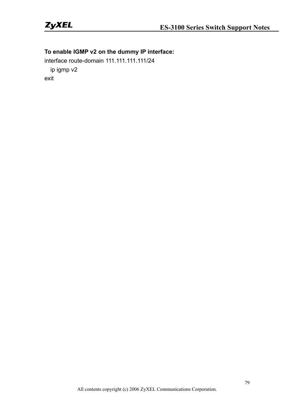 ZyXEL Communications ZyXEL Dimension ES-3124-4F User Manual | Page 79 / 144