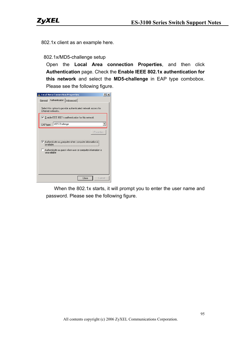 ZyXEL Communications ZyXEL Dimension ES-3124-4F User Manual | Page 95 / 144