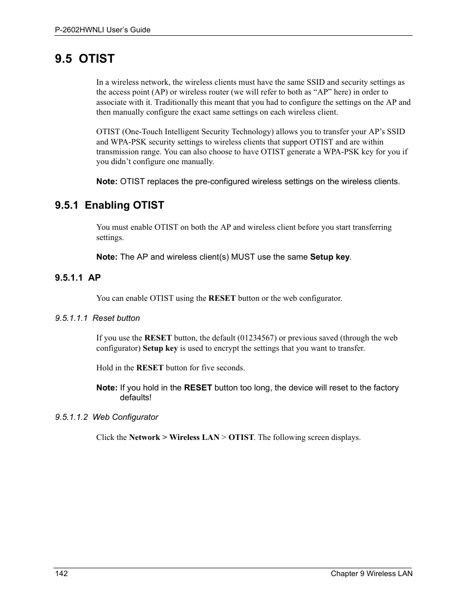 1 enabling otist, 1 ap, 5 otist | For more details | ZyXEL Communications 802.11g Wireless ADSL2+ 4-port VoIP IAD P-2602HWNLI User Manual | Page 142 / 442
