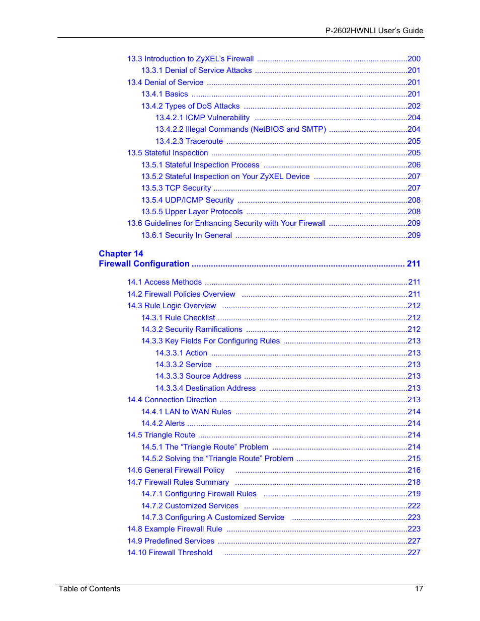ZyXEL Communications 802.11g Wireless ADSL2+ 4-port VoIP IAD P-2602HWNLI User Manual | Page 17 / 442
