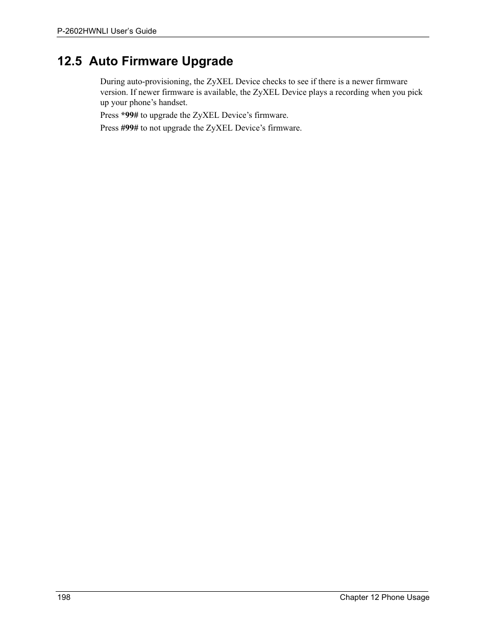 5 auto firmware upgrade | ZyXEL Communications 802.11g Wireless ADSL2+ 4-port VoIP IAD P-2602HWNLI User Manual | Page 198 / 442