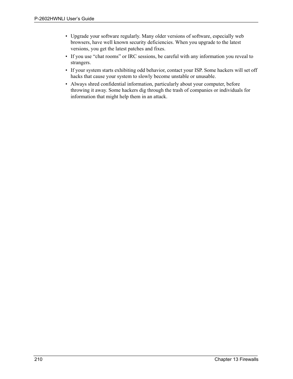 ZyXEL Communications 802.11g Wireless ADSL2+ 4-port VoIP IAD P-2602HWNLI User Manual | Page 210 / 442