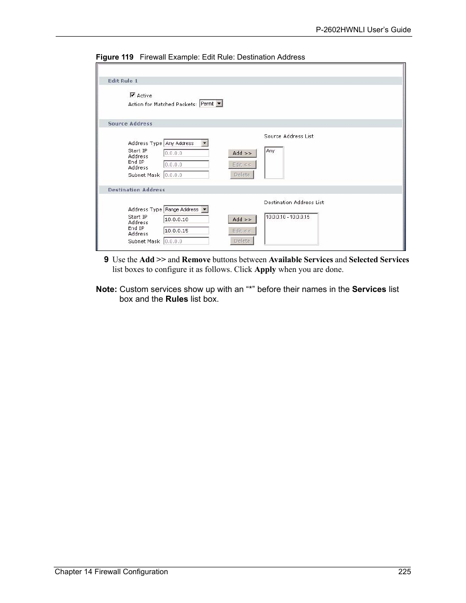 ZyXEL Communications 802.11g Wireless ADSL2+ 4-port VoIP IAD P-2602HWNLI User Manual | Page 225 / 442