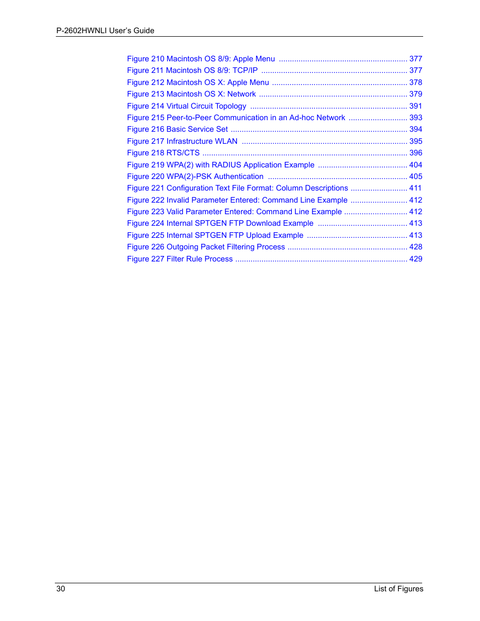 ZyXEL Communications 802.11g Wireless ADSL2+ 4-port VoIP IAD P-2602HWNLI User Manual | Page 30 / 442