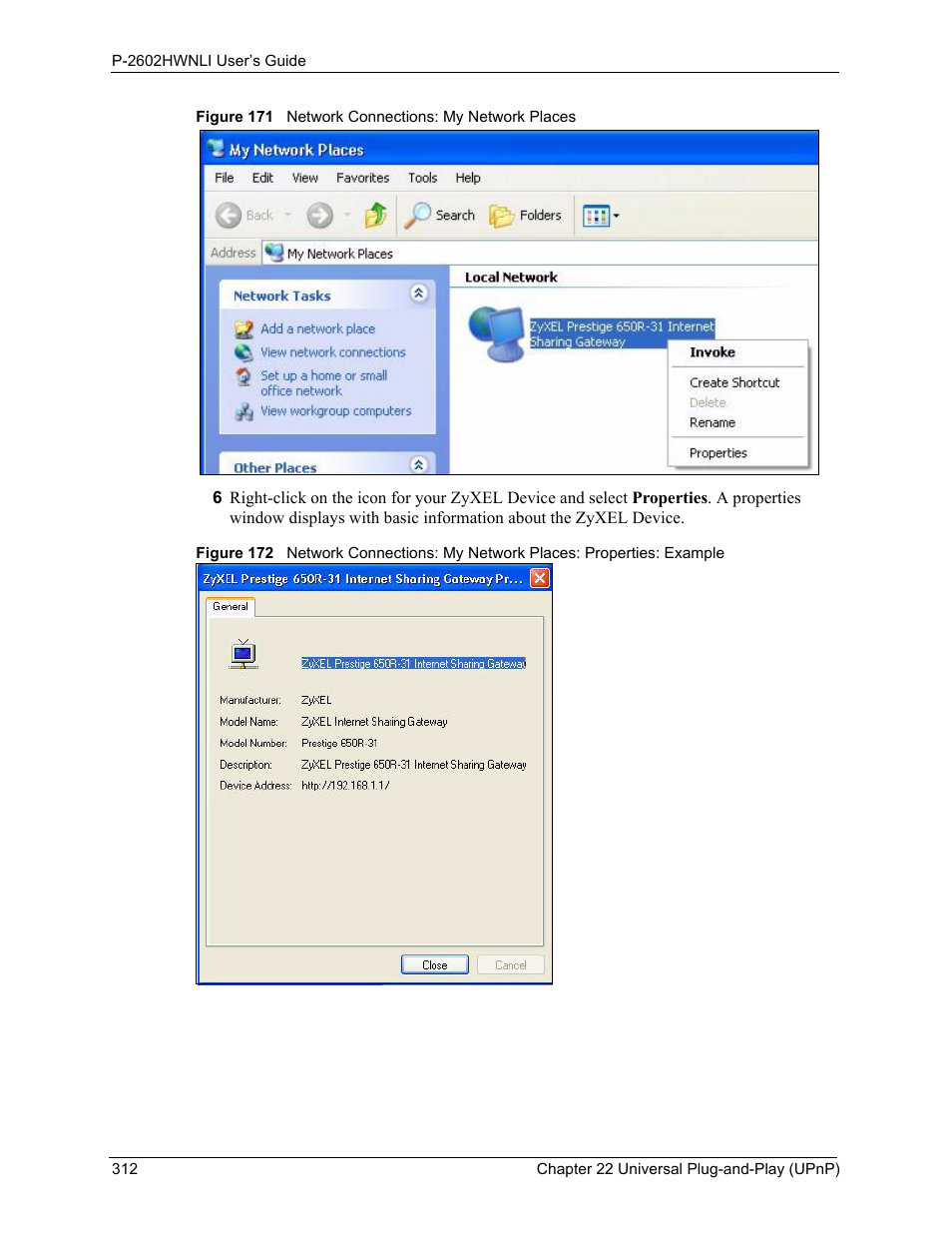 ZyXEL Communications 802.11g Wireless ADSL2+ 4-port VoIP IAD P-2602HWNLI User Manual | Page 312 / 442