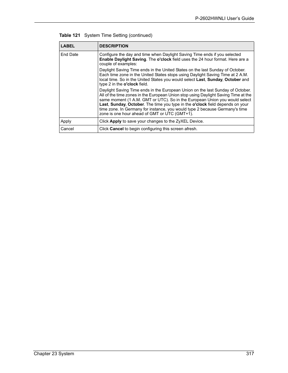 ZyXEL Communications 802.11g Wireless ADSL2+ 4-port VoIP IAD P-2602HWNLI User Manual | Page 317 / 442
