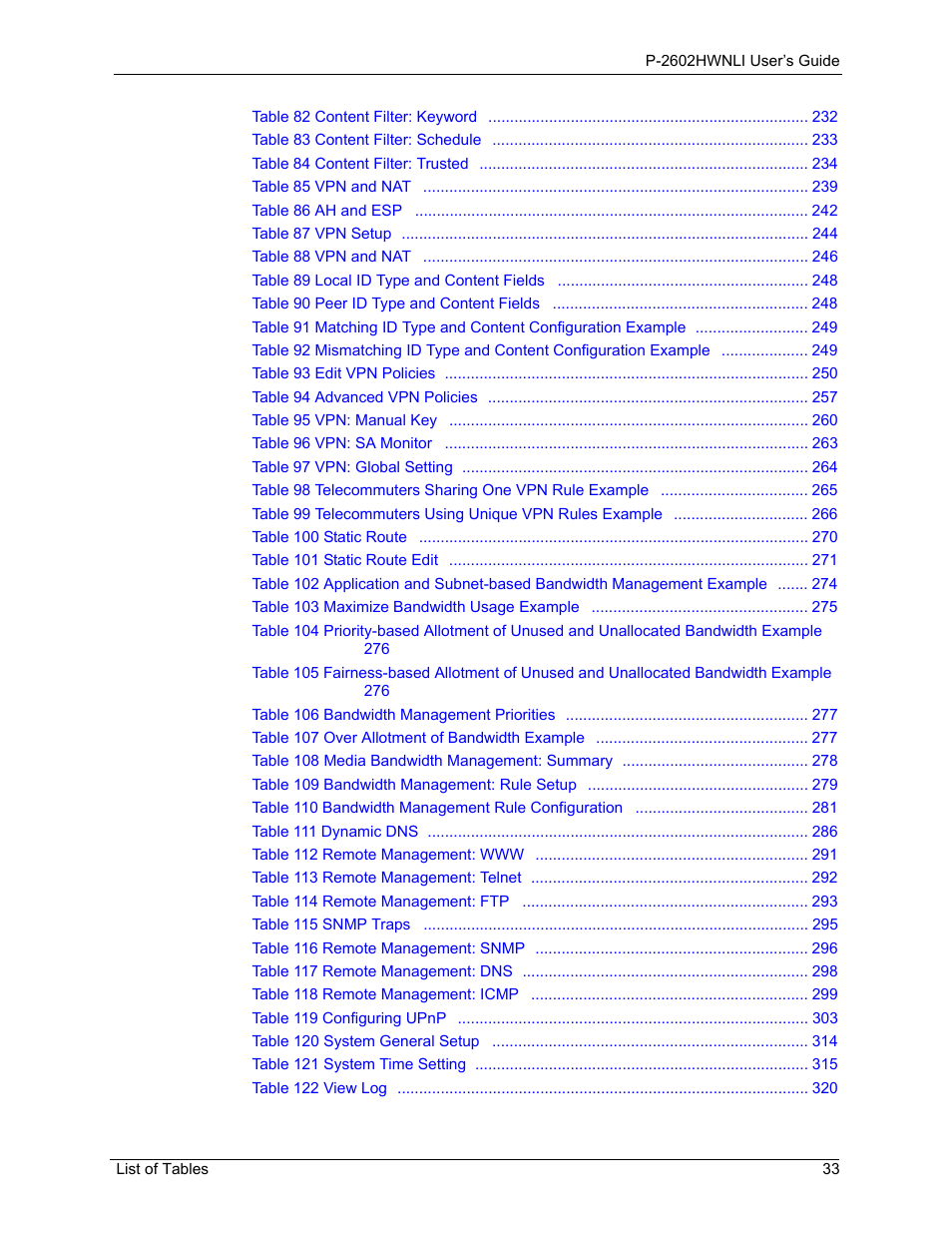 ZyXEL Communications 802.11g Wireless ADSL2+ 4-port VoIP IAD P-2602HWNLI User Manual | Page 33 / 442