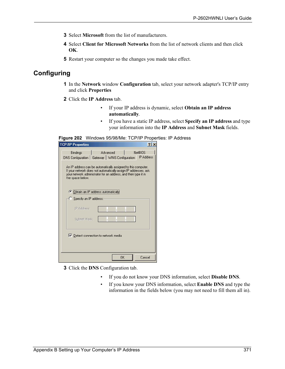 Configuring | ZyXEL Communications 802.11g Wireless ADSL2+ 4-port VoIP IAD P-2602HWNLI User Manual | Page 371 / 442