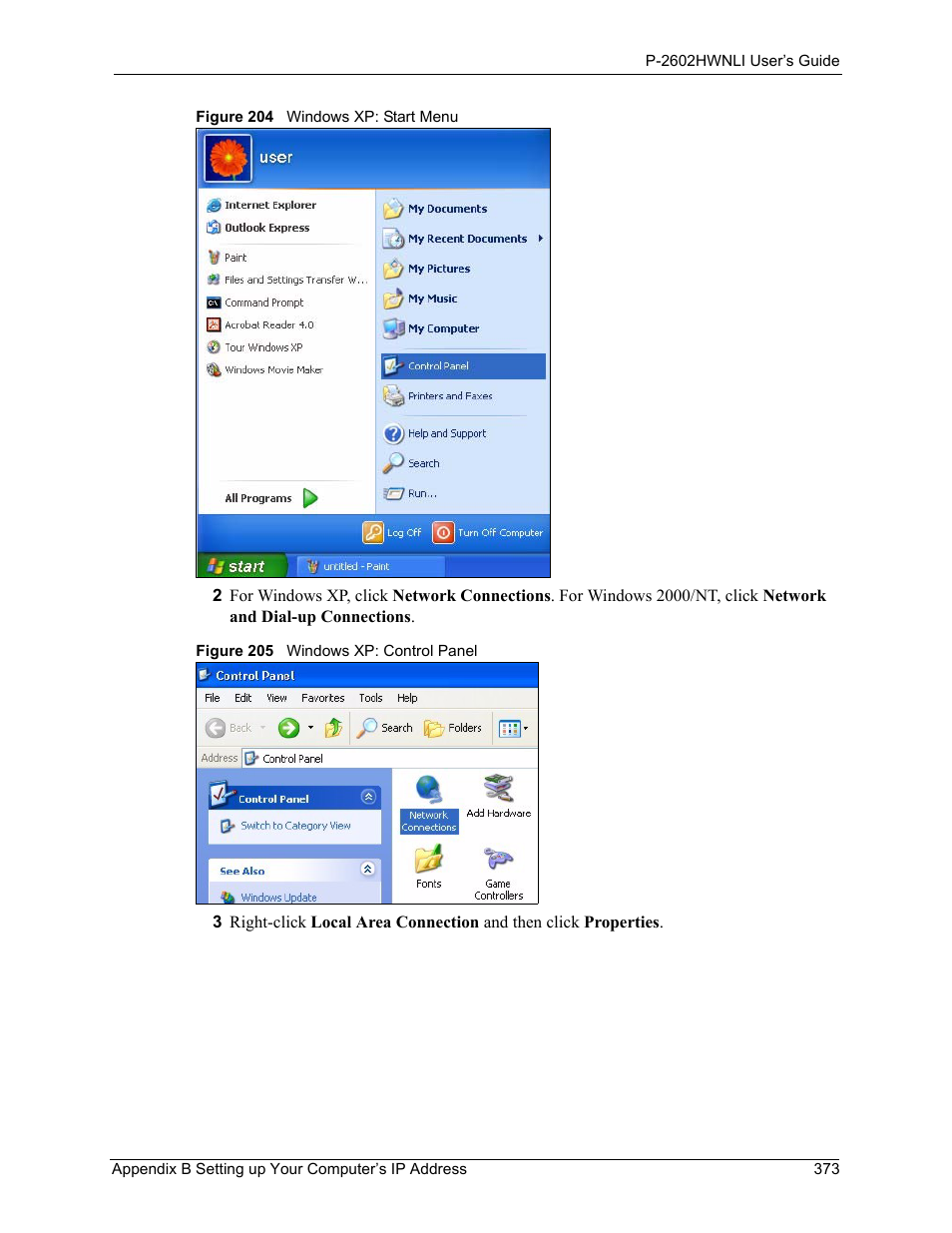 ZyXEL Communications 802.11g Wireless ADSL2+ 4-port VoIP IAD P-2602HWNLI User Manual | Page 373 / 442