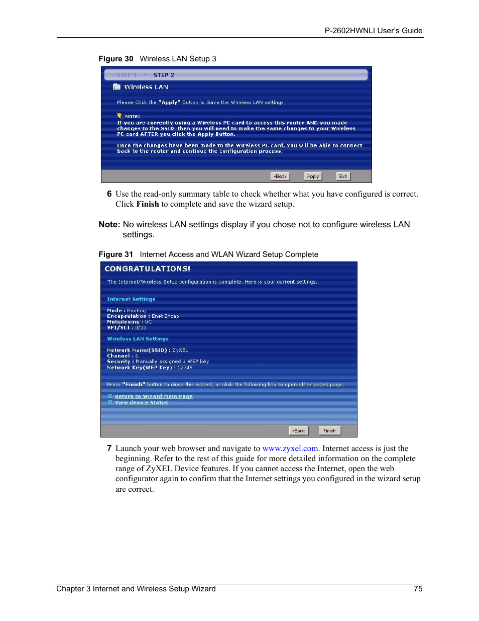 ZyXEL Communications 802.11g Wireless ADSL2+ 4-port VoIP IAD P-2602HWNLI User Manual | Page 75 / 442