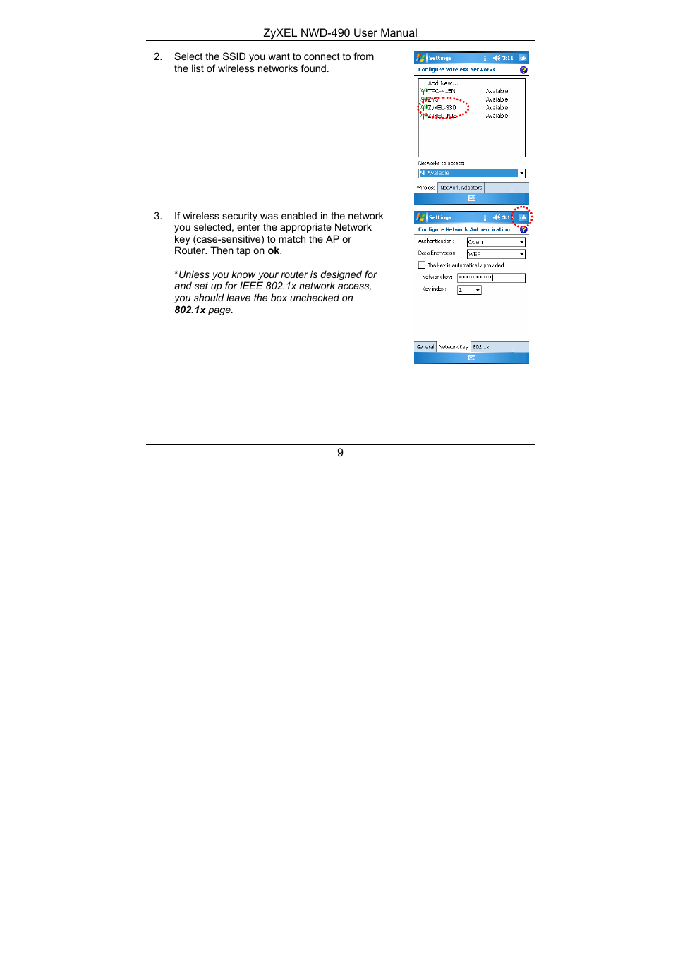 ZyXEL Communications NWD-490 User Manual | Page 10 / 12