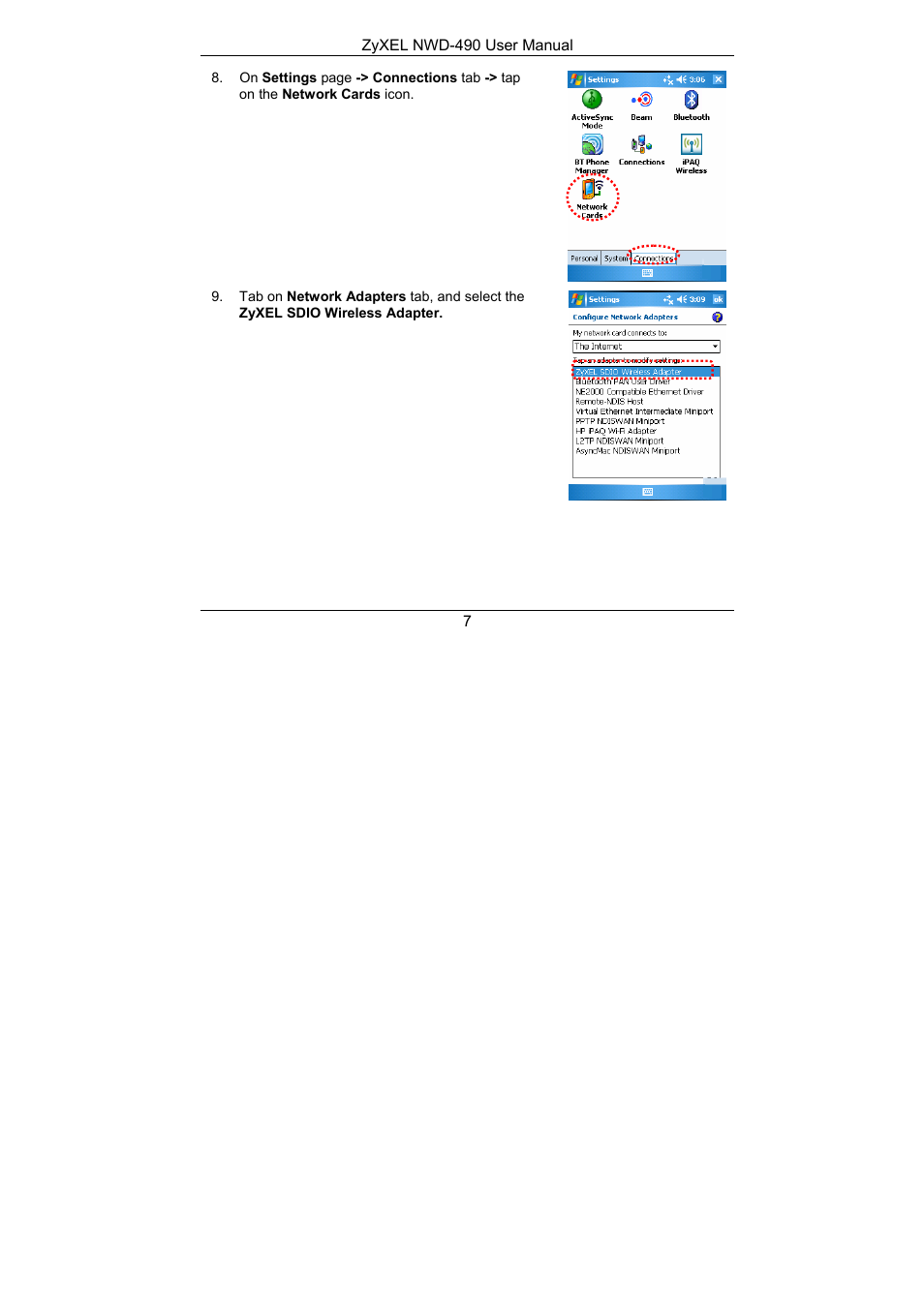 ZyXEL Communications NWD-490 User Manual | Page 8 / 12