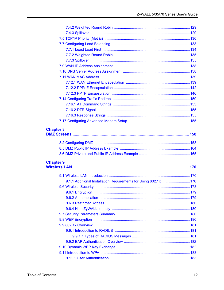 ZyXEL Communications Internet Security Appliance ZyWALL5UTM 4.0 User Manual | Page 12 / 803