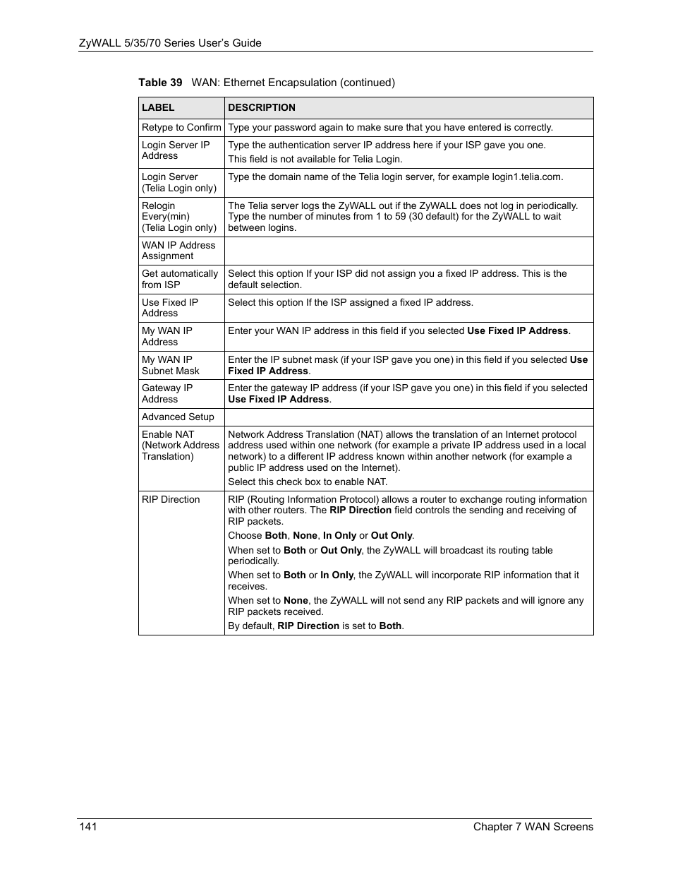 ZyXEL Communications Internet Security Appliance ZyWALL5UTM 4.0 User Manual | Page 141 / 803