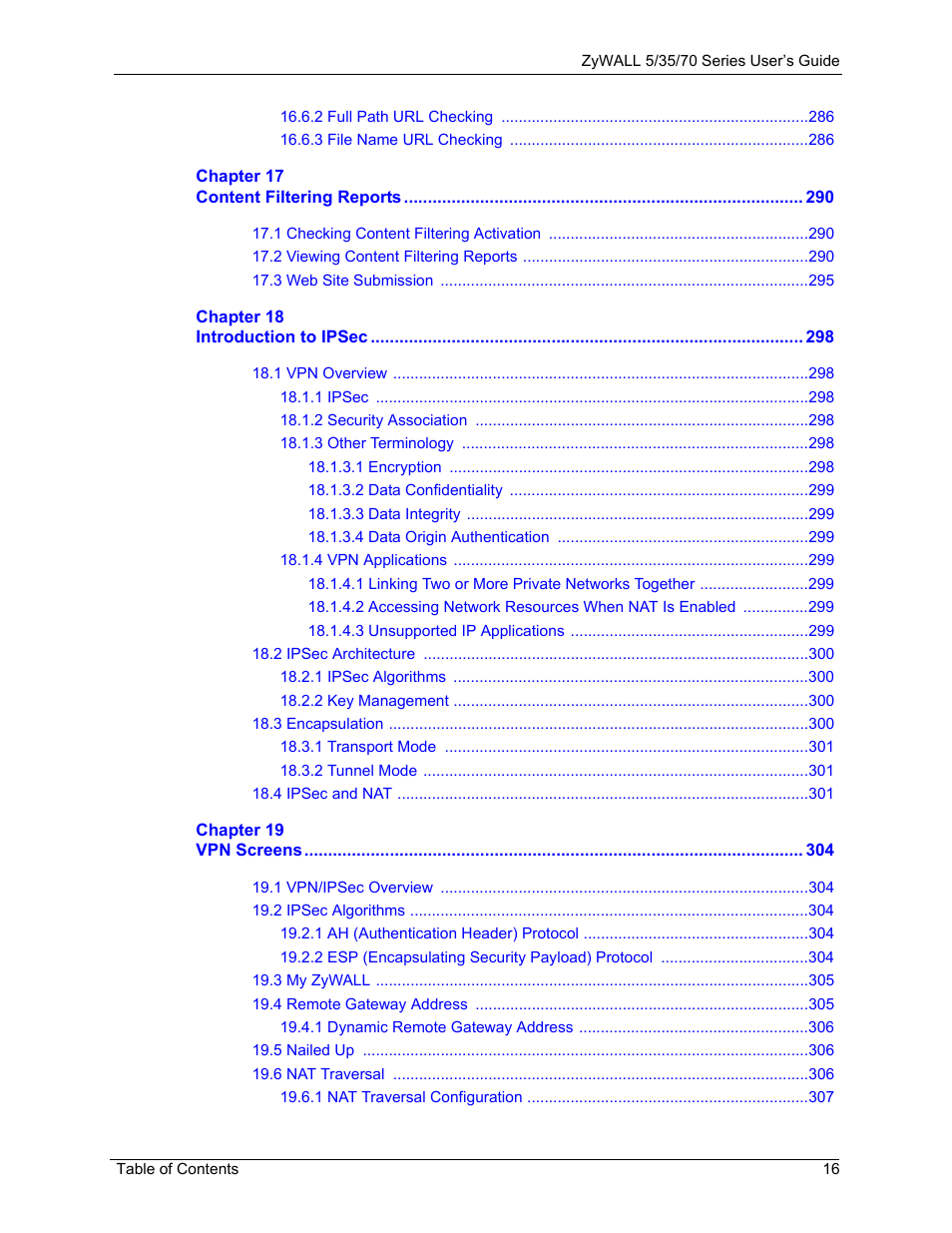 ZyXEL Communications Internet Security Appliance ZyWALL5UTM 4.0 User Manual | Page 16 / 803
