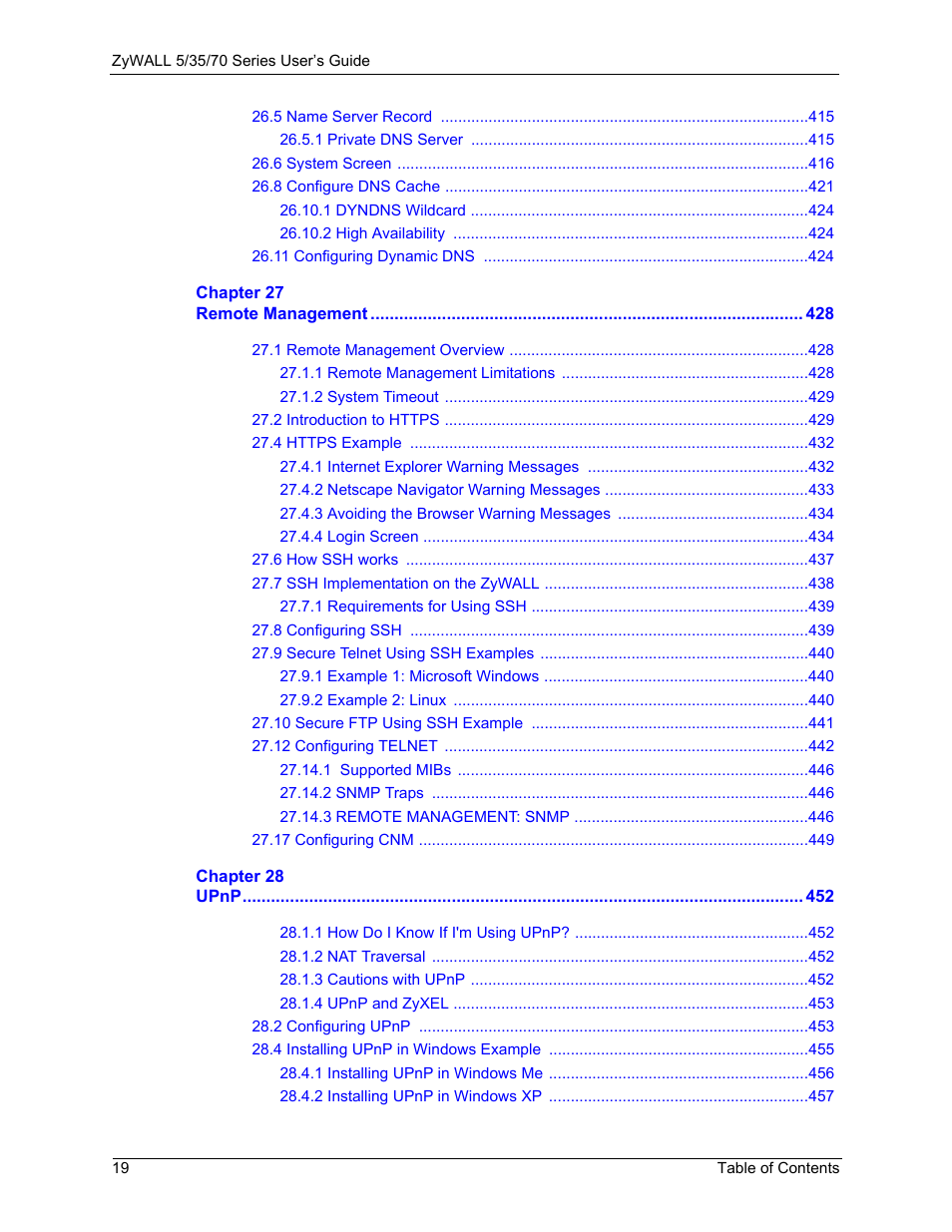 ZyXEL Communications Internet Security Appliance ZyWALL5UTM 4.0 User Manual | Page 19 / 803