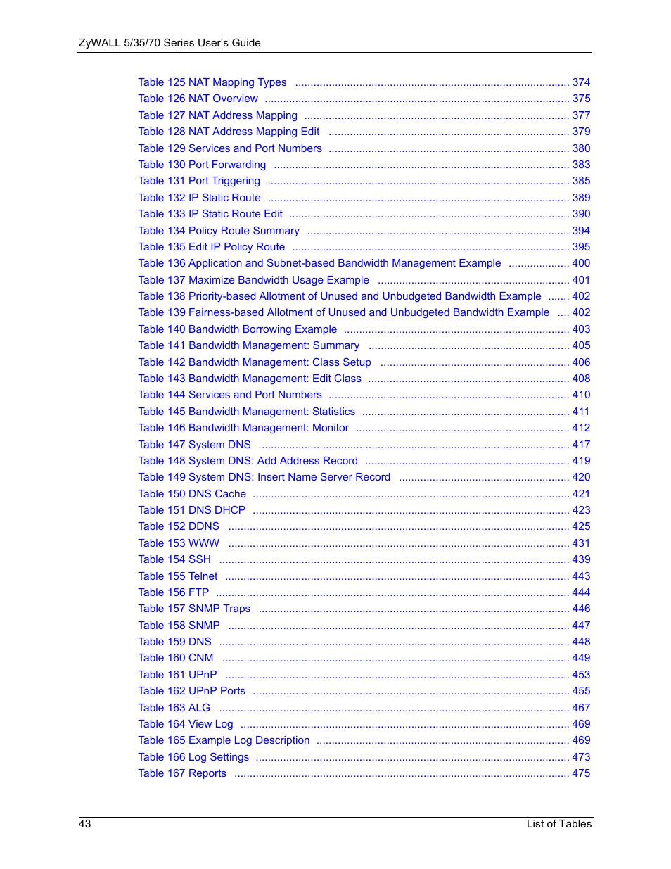 ZyXEL Communications Internet Security Appliance ZyWALL5UTM 4.0 User Manual | Page 43 / 803