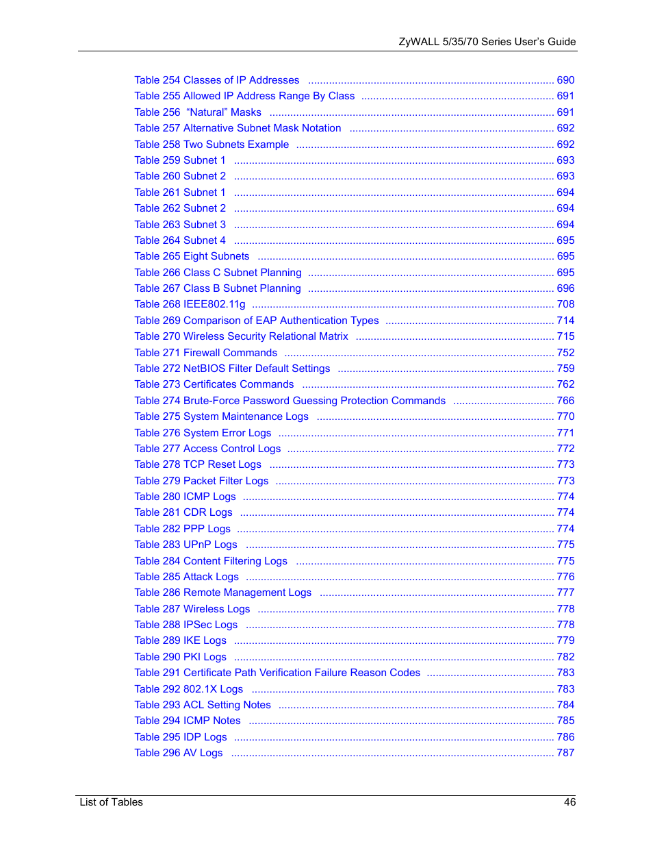 ZyXEL Communications Internet Security Appliance ZyWALL5UTM 4.0 User Manual | Page 46 / 803