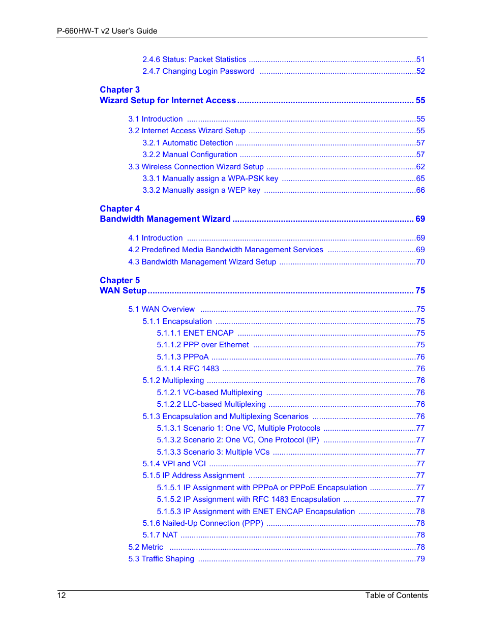 ZyXEL Communications P-660HW-T v2 User Manual | Page 12 / 351