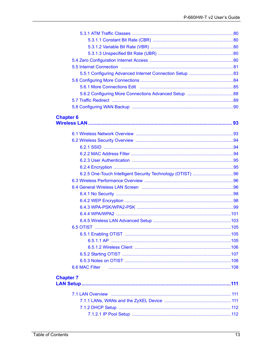 ZyXEL Communications P-660HW-T v2 User Manual | Page 13 / 351