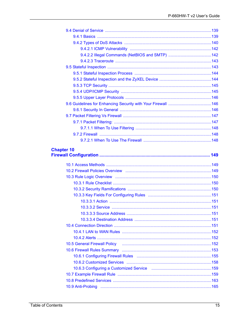 ZyXEL Communications P-660HW-T v2 User Manual | Page 15 / 351