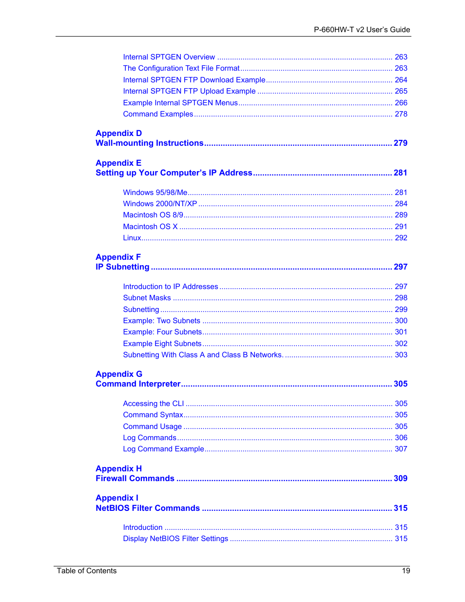 ZyXEL Communications P-660HW-T v2 User Manual | Page 19 / 351