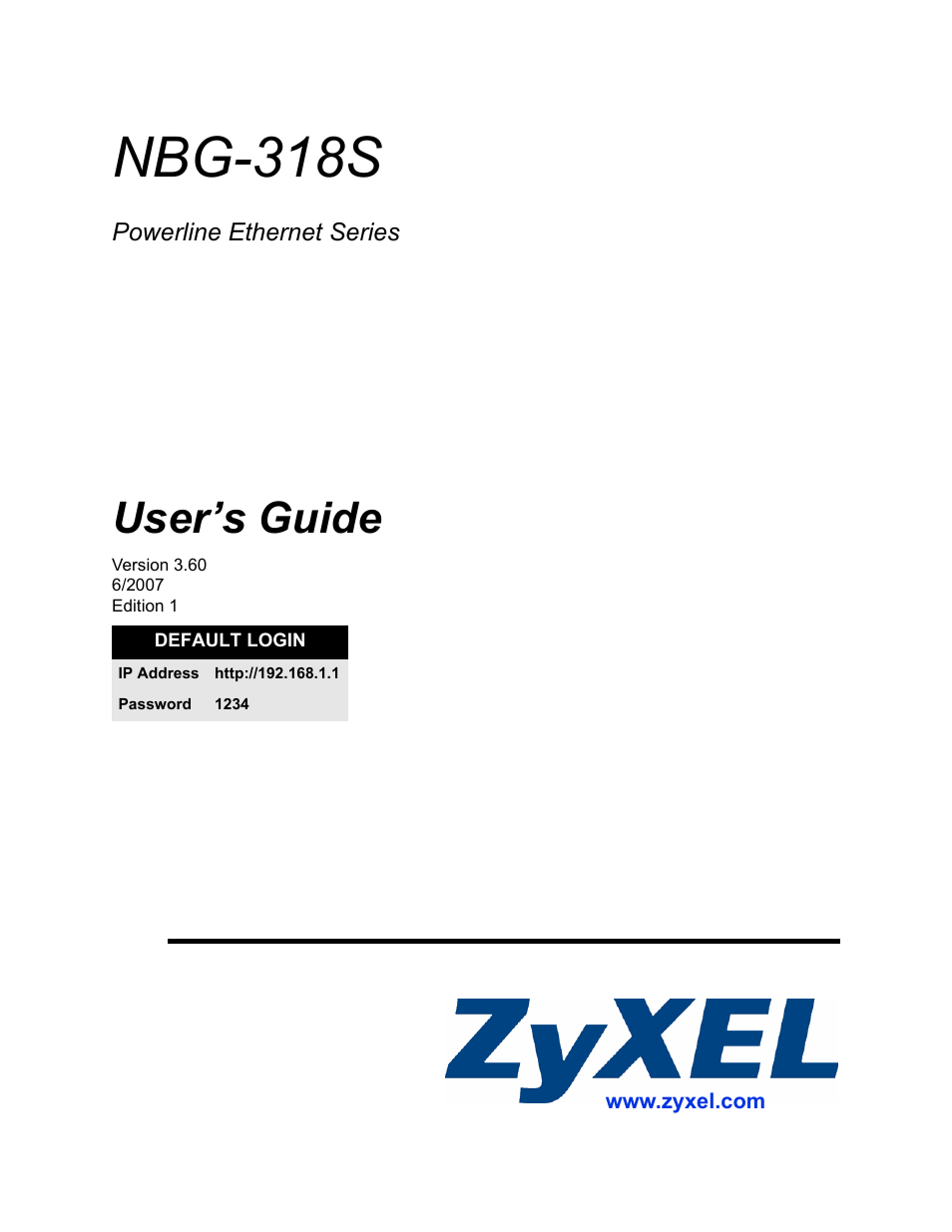 ZyXEL Communications NBG-318S User Manual | 286 pages