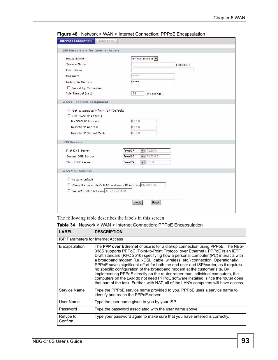ZyXEL Communications NBG-318S User Manual | Page 93 / 286