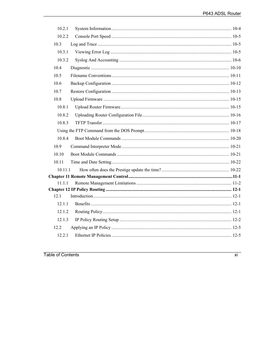 ZyXEL Communications Prestige 643 User Manual | Page 11 / 179