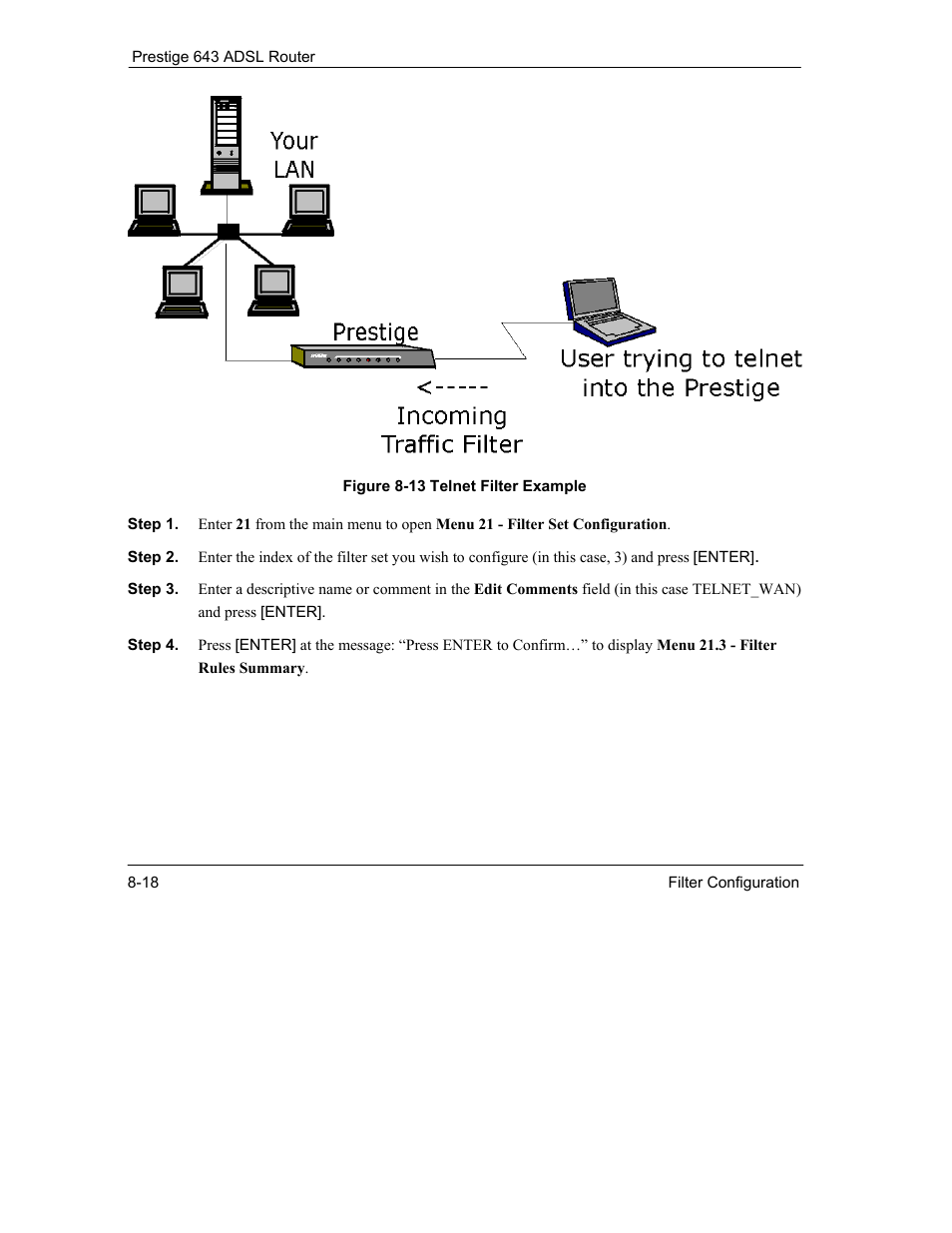 ZyXEL Communications Prestige 643 User Manual | Page 118 / 179