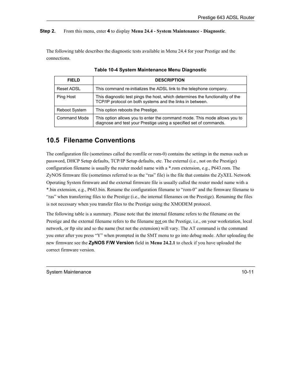 5 filename conventions | ZyXEL Communications Prestige 643 User Manual | Page 137 / 179