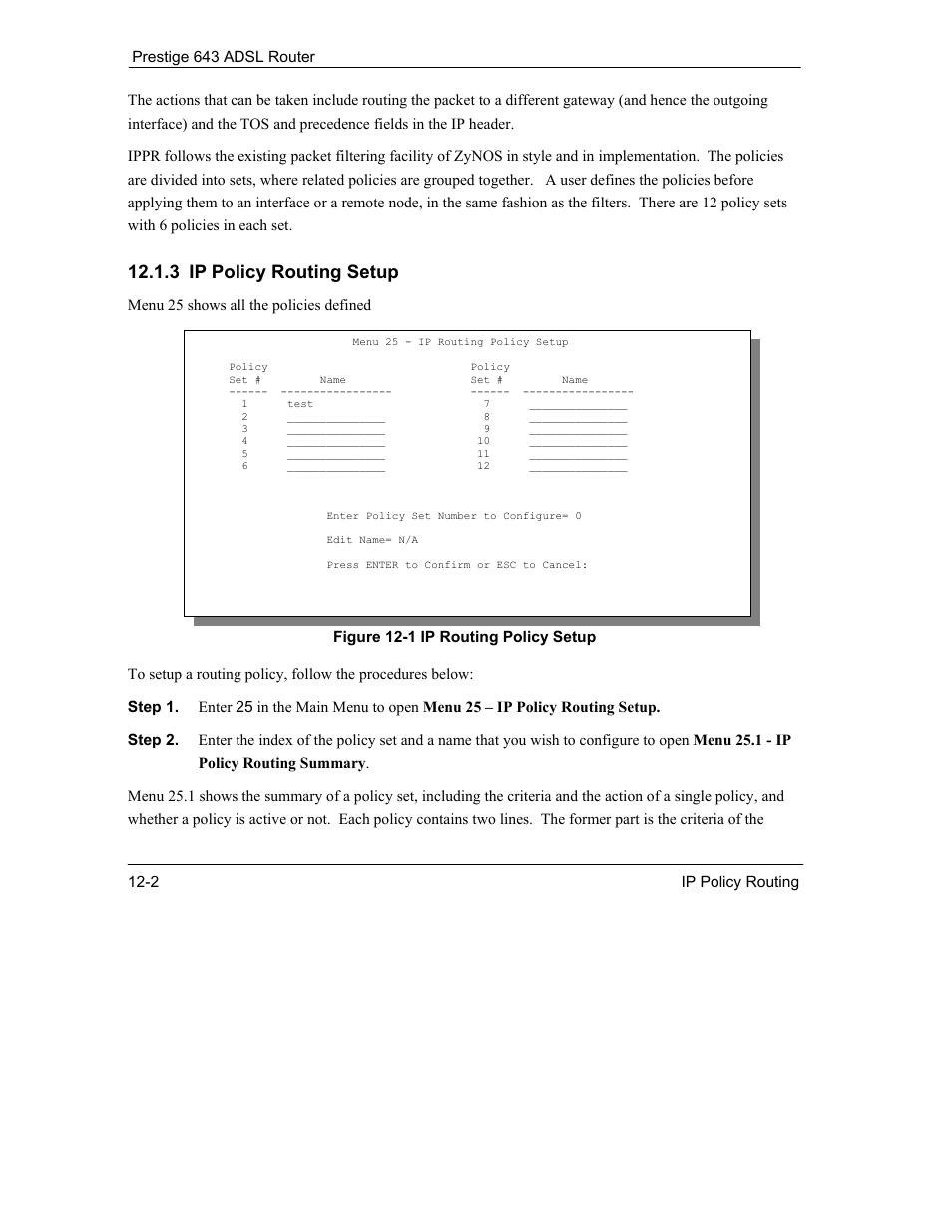 3 ip policy routing setup | ZyXEL Communications Prestige 643 User Manual | Page 154 / 179