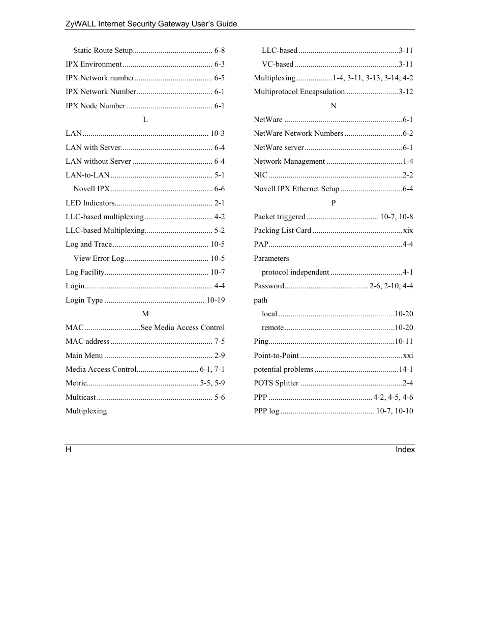 ZyXEL Communications Prestige 643 User Manual | Page 176 / 179