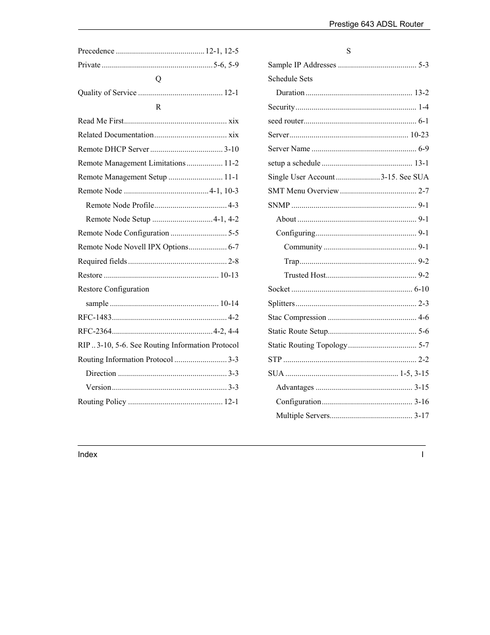 ZyXEL Communications Prestige 643 User Manual | Page 177 / 179