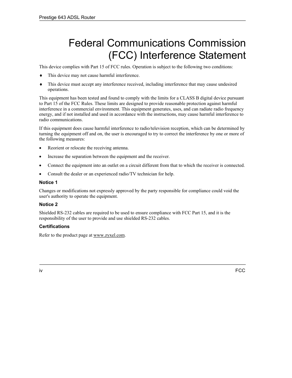 ZyXEL Communications Prestige 643 User Manual | Page 4 / 179