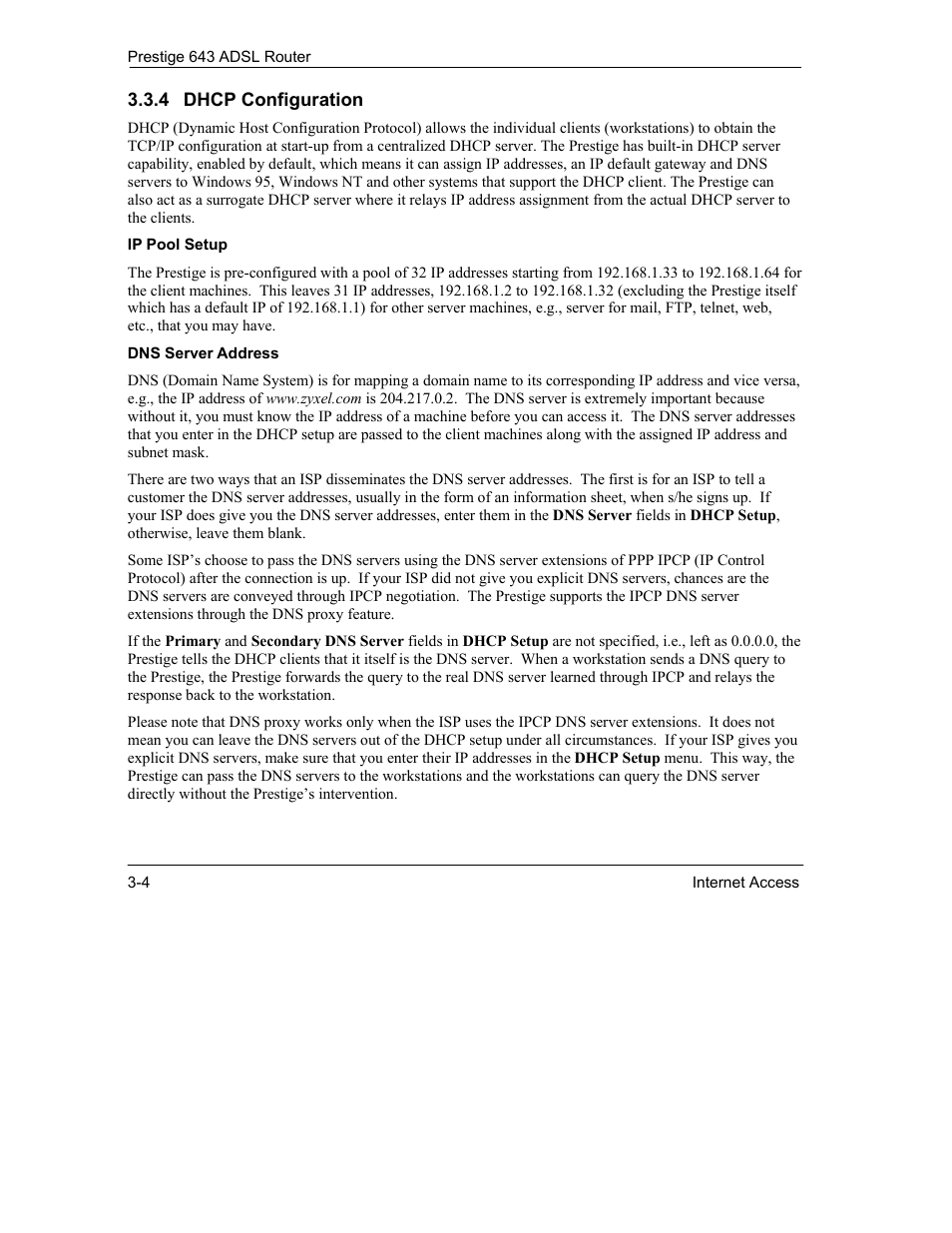 ZyXEL Communications Prestige 643 User Manual | Page 46 / 179