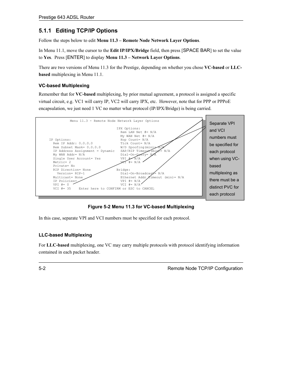 1 editing tcp/ip options | ZyXEL Communications Prestige 643 User Manual | Page 74 / 179