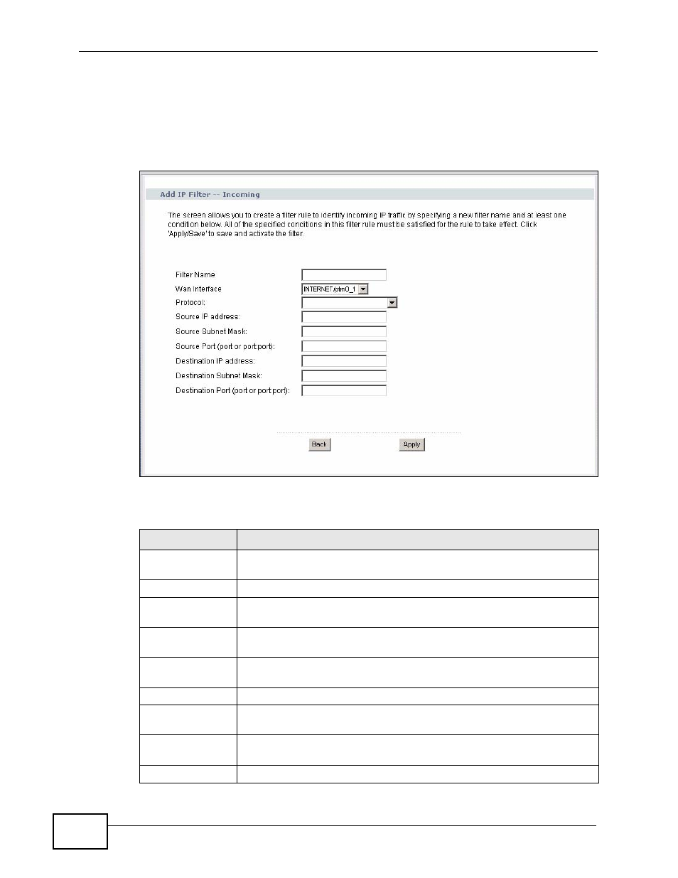 1 creating incoming filtering rules | ZyXEL Communications Prestige P-870HW-51a v2 User Manual | Page 120 / 276