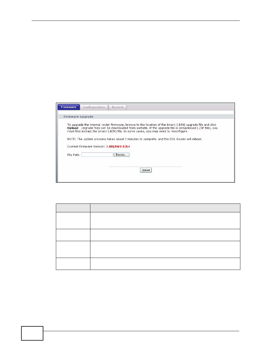 2 the firmware upgrade screen | ZyXEL Communications Prestige P-870HW-51a v2 User Manual | Page 174 / 276