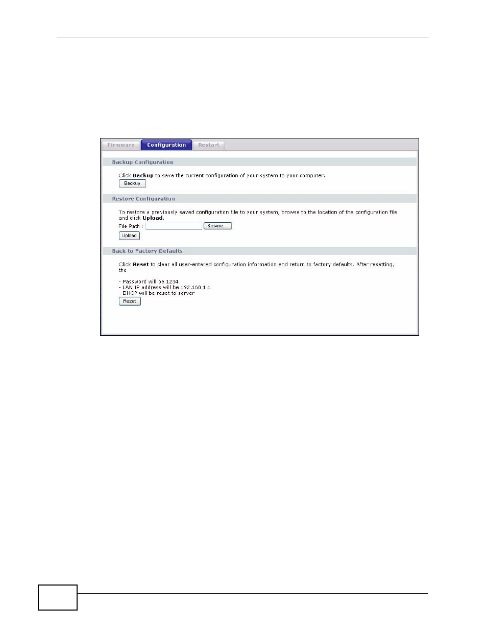 3 the configuration screen | ZyXEL Communications Prestige P-870HW-51a v2 User Manual | Page 176 / 276