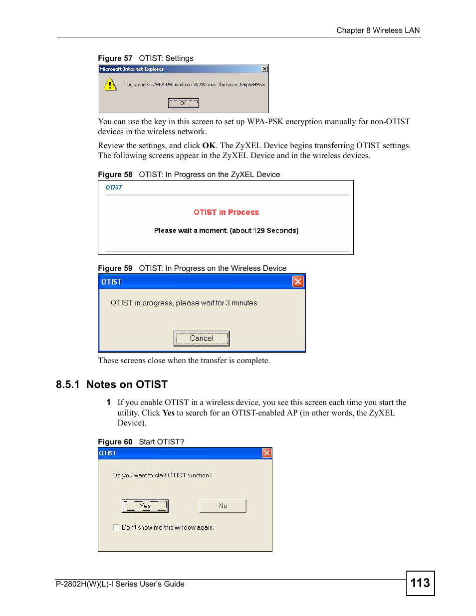 1 notes on otist | ZyXEL Communications P-2802H(W)(L)-I Series User Manual | Page 113 / 418