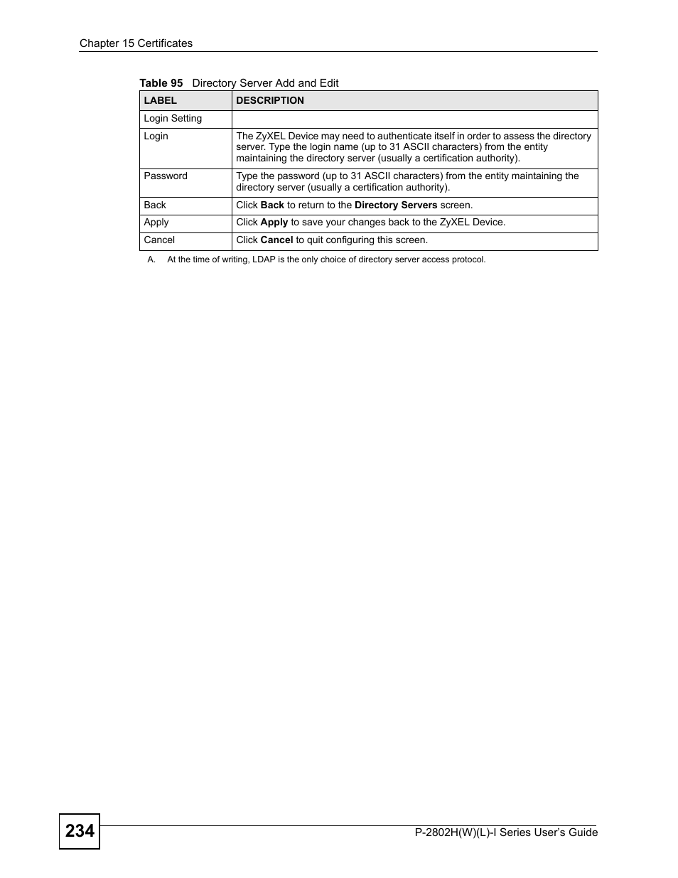 ZyXEL Communications P-2802H(W)(L)-I Series User Manual | Page 234 / 418