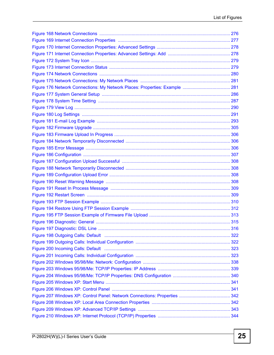 ZyXEL Communications P-2802H(W)(L)-I Series User Manual | Page 25 / 418