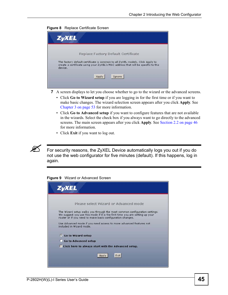 ZyXEL Communications P-2802H(W)(L)-I Series User Manual | Page 45 / 418