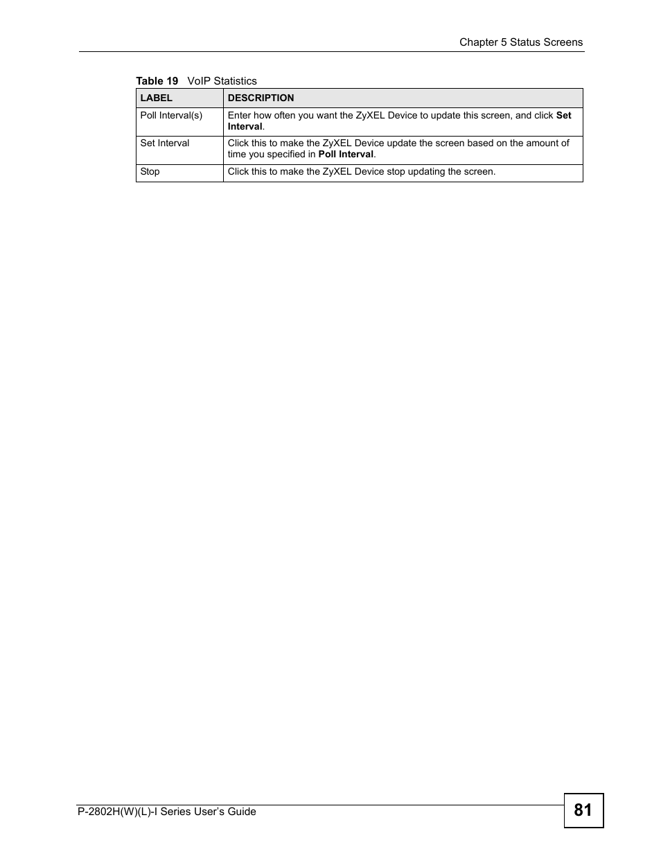 ZyXEL Communications P-2802H(W)(L)-I Series User Manual | Page 81 / 418