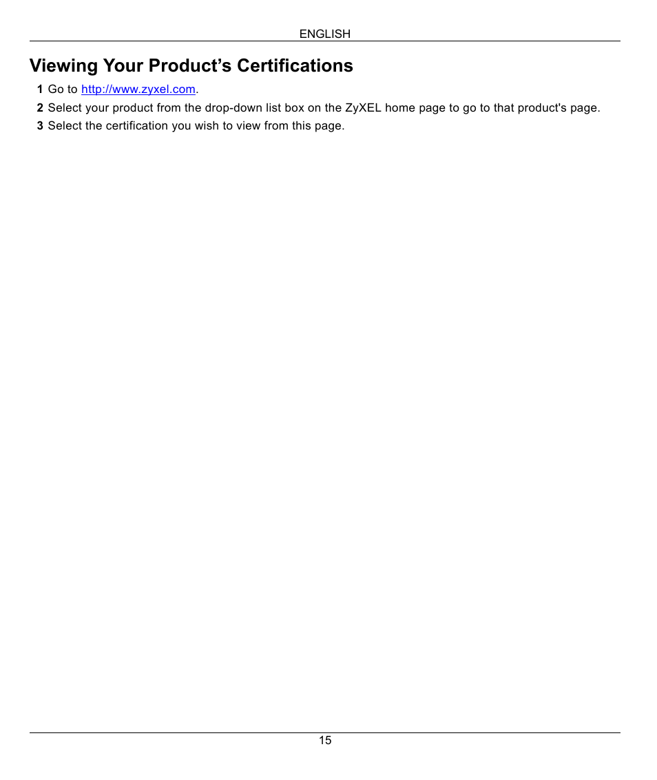 Viewing your product’s certifications | ZyXEL Communications P-335 Plus User Manual | Page 15 / 95