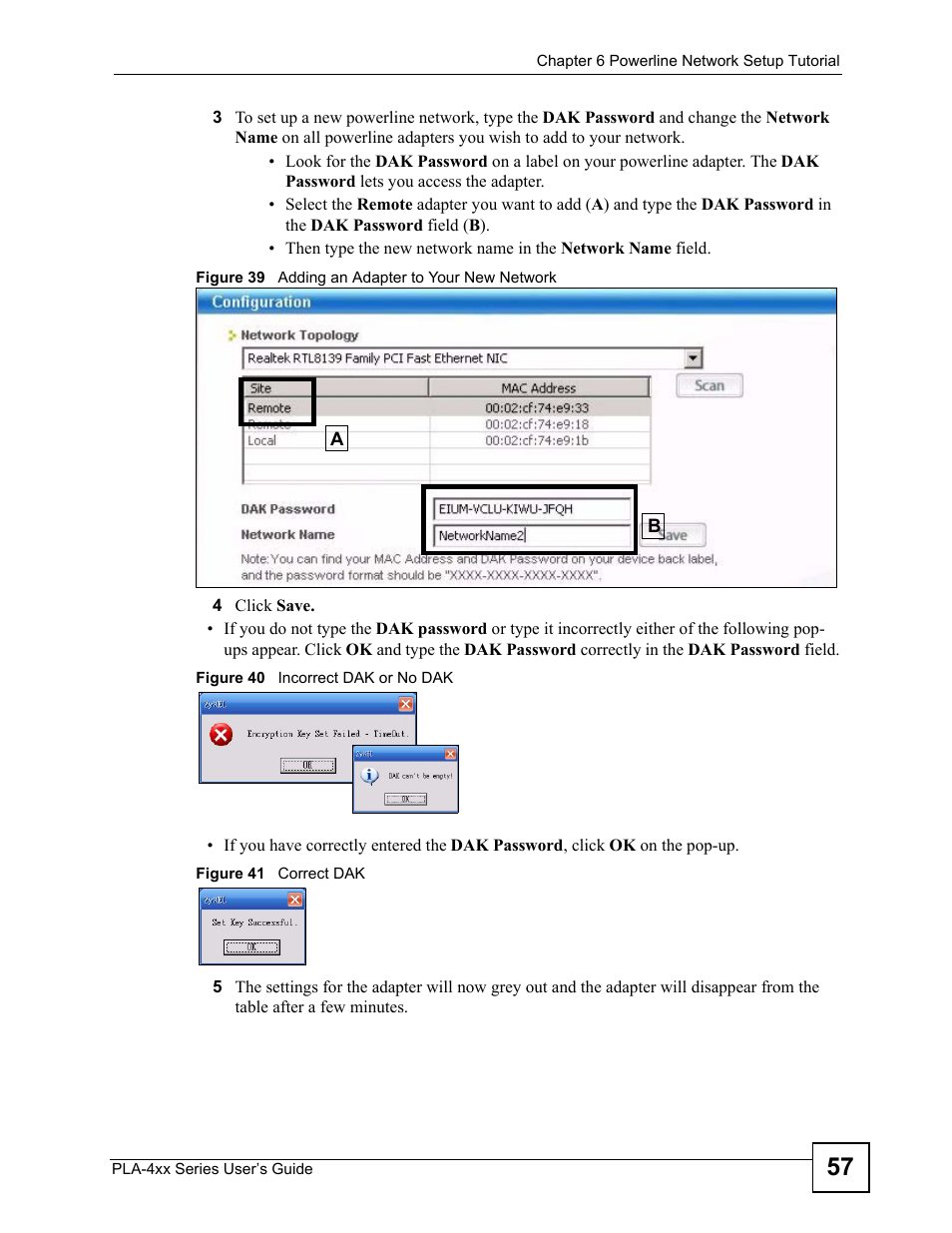 ZyXEL Communications PLA-4xx User Manual | Page 57 / 90