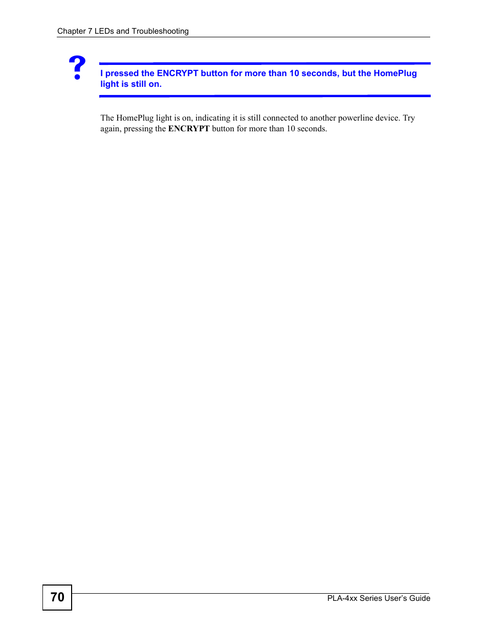 ZyXEL Communications PLA-4xx User Manual | Page 70 / 90