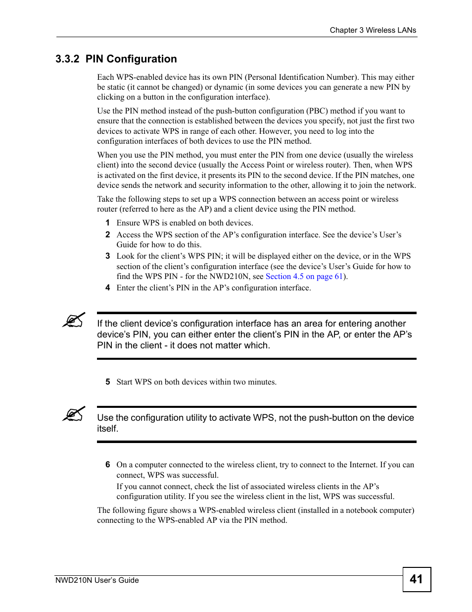 2 pin configuration | ZyXEL Communications NWD210N User Manual | Page 41 / 152