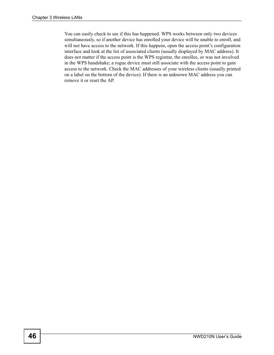 ZyXEL Communications NWD210N User Manual | Page 46 / 152